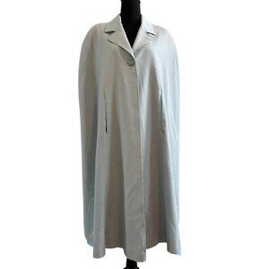 VINTAGE 60s MCM Mint Green Long Cape Cloak Coat One Size